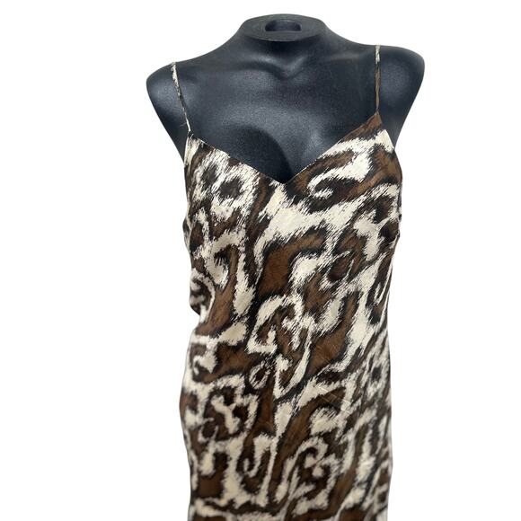 Mariacher Moreno Silk Slip Dress in Ethnic Tobacco M - Picture 2 of 3